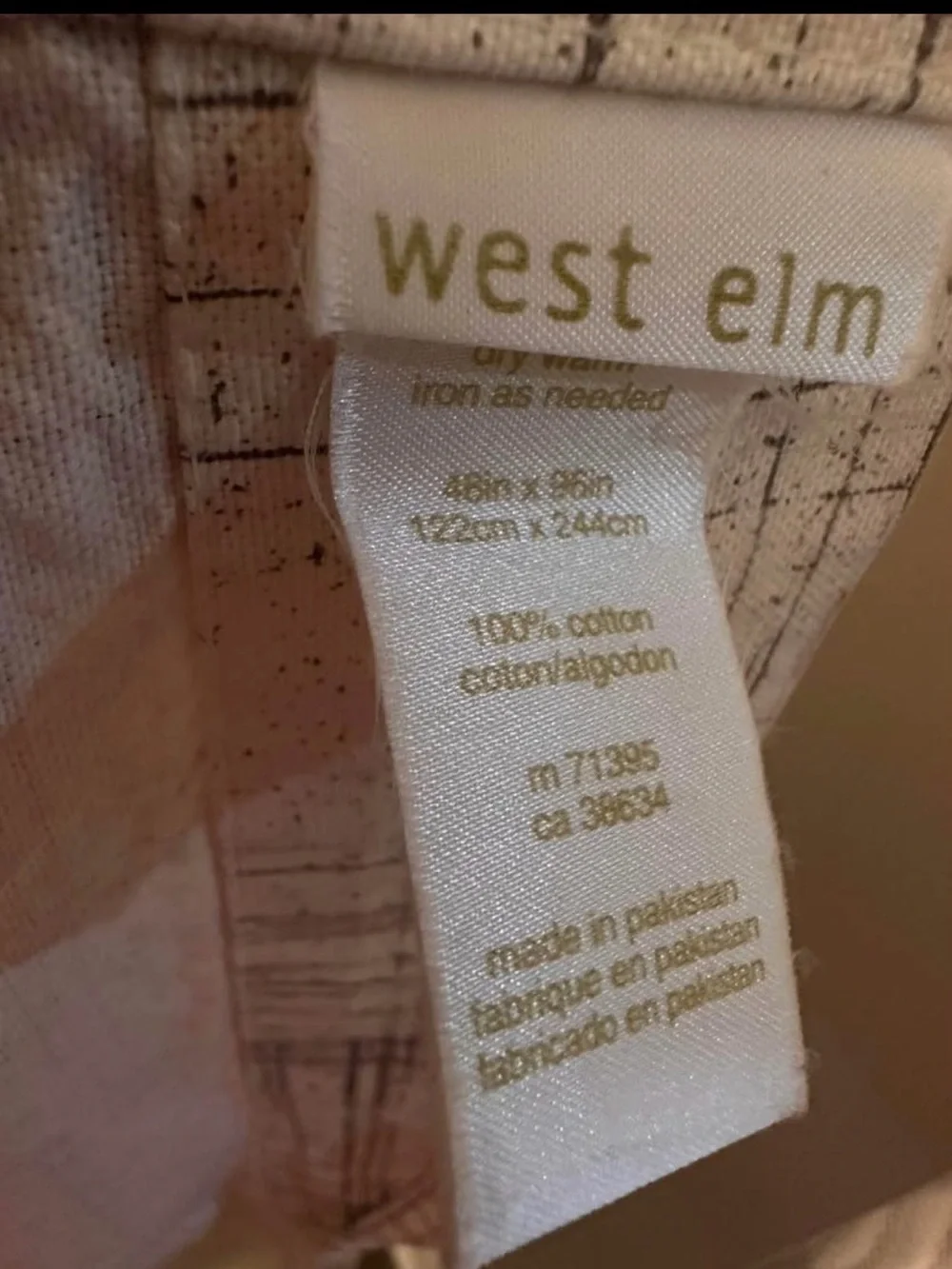 West Elm Window Panel Curtain Set 48 X 96 “ set 2 pcs